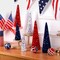 6-Piece 4th of July Red, White & Blue Glitter Cone Trees – Patriotic Table Centerpiece Decorations for Independence Day, Memorial Day, Veterans Day, Party, Home, Kitchen, and Shelf Display